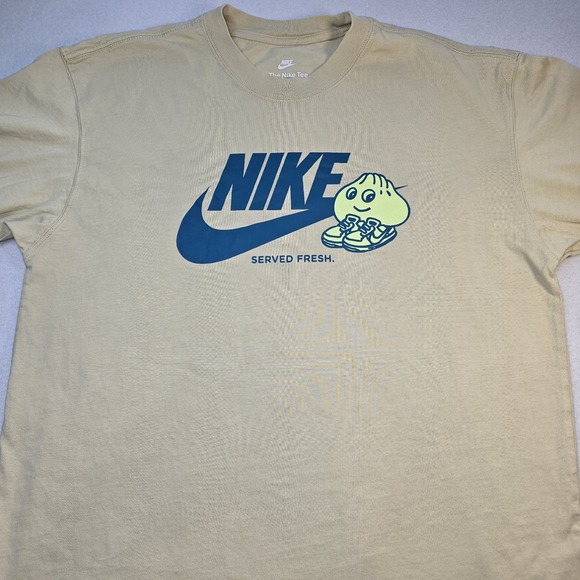 Nike Other - Nike Sole Food Served Fresh Dumpling T-Shirt Mens S Tan Max90 Oversized Graphic